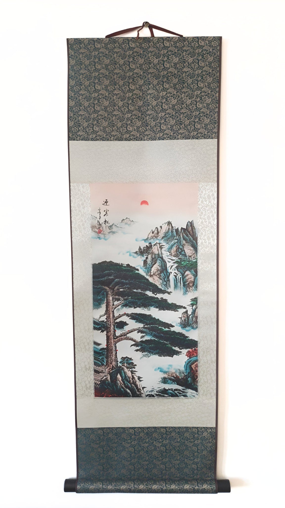 Rouleau mural chinois / Arbres Protecteurs et Montagnes