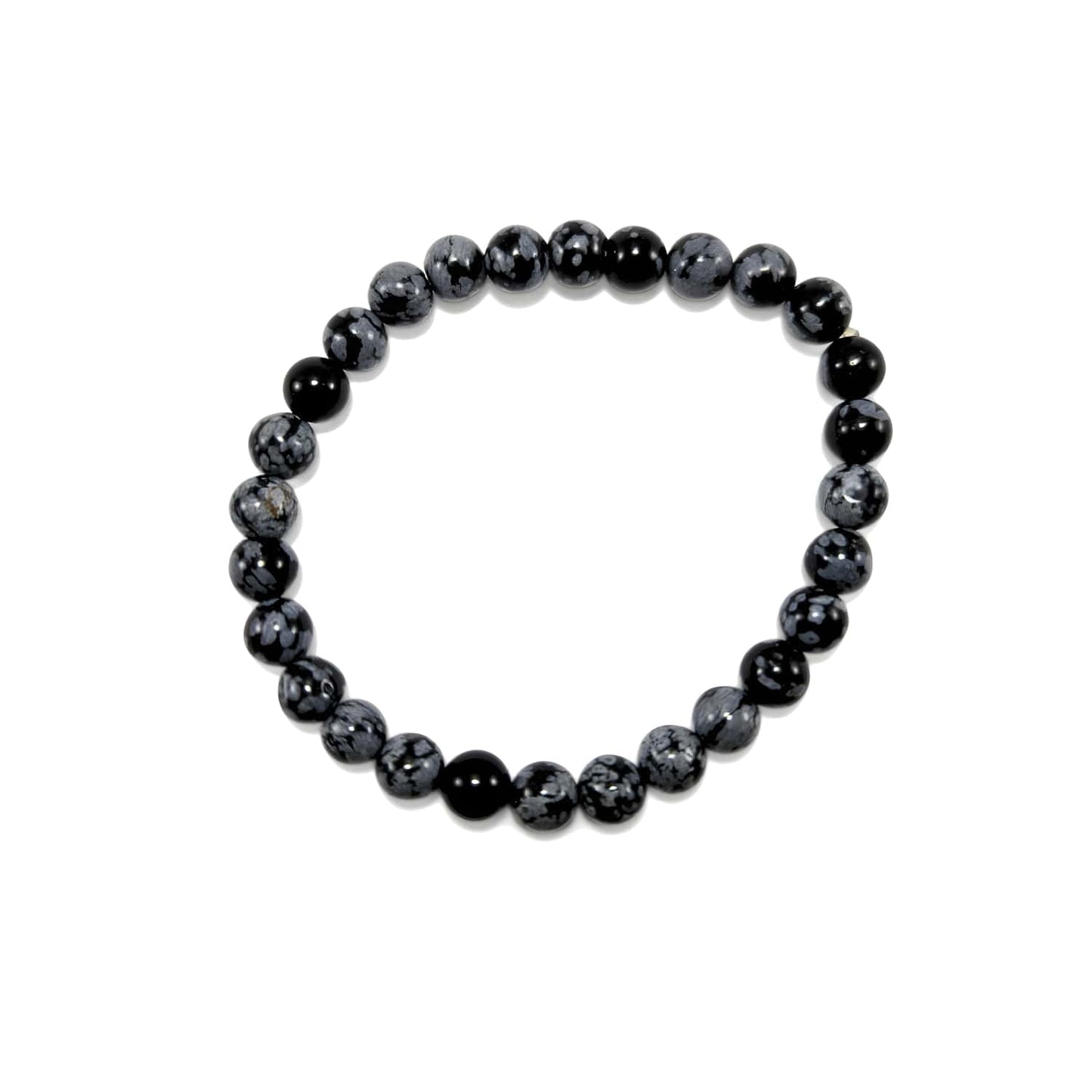Bracelet Obsidienne Neige 8mm