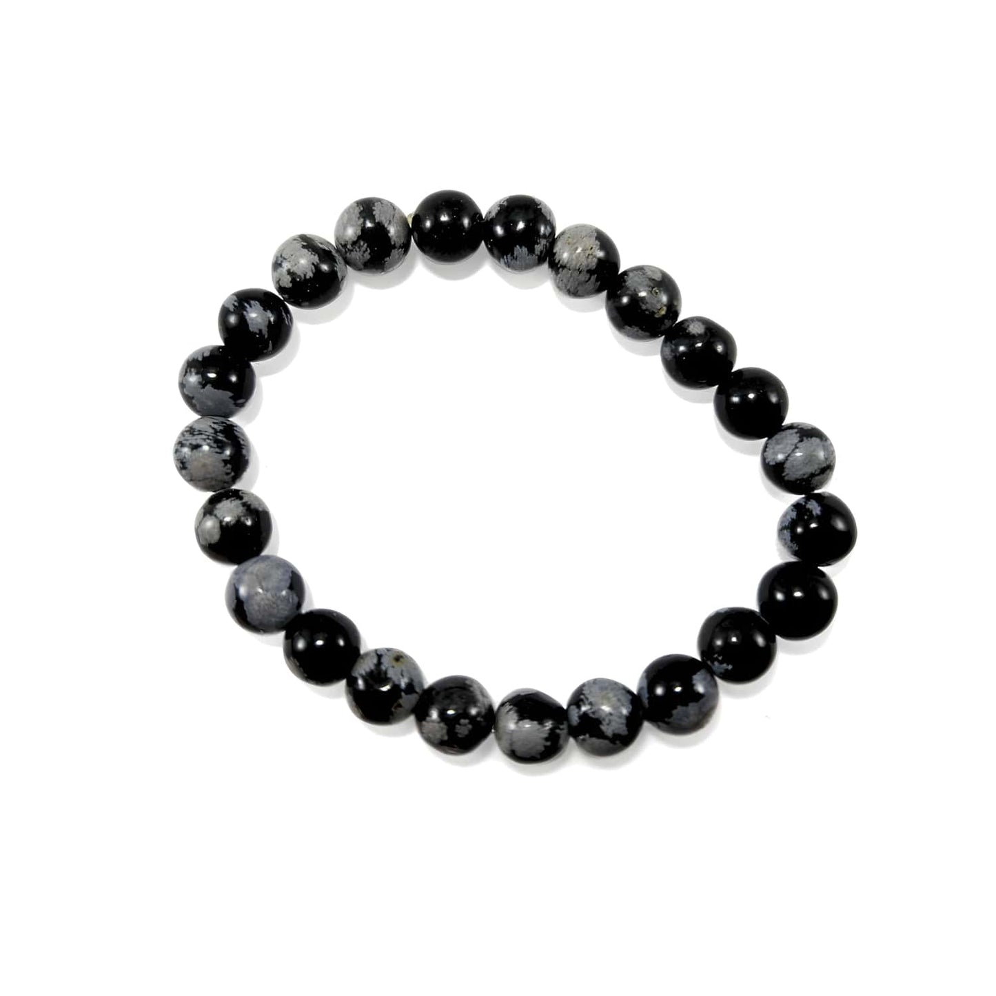 Bracelet Obsidienne Neige 10mm