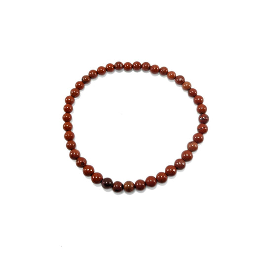 Bracelet Jaspe Rouge 4mm