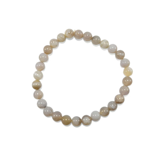 Bracelet Agate Rubanée 6mm