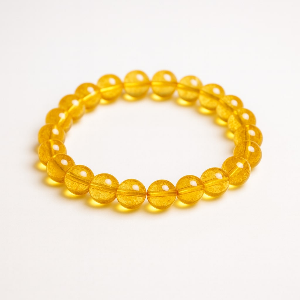 Bracelet Citrine naturelle 8mm