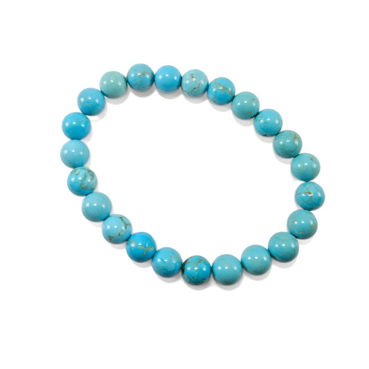 Bracelet Turquoise teinté 8mm