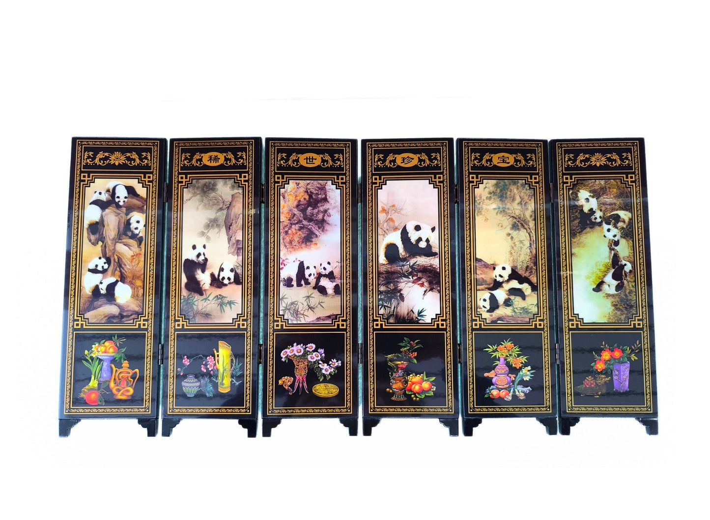 Mini paravent pandas