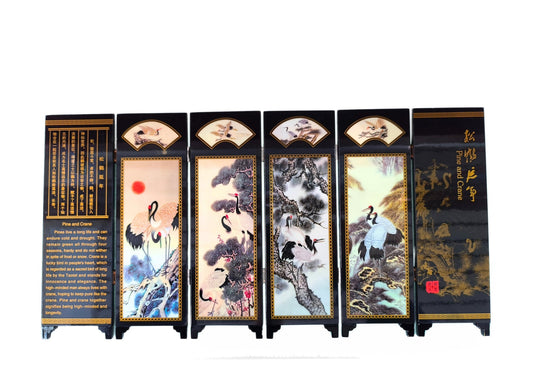 Mini paravent famille de grues