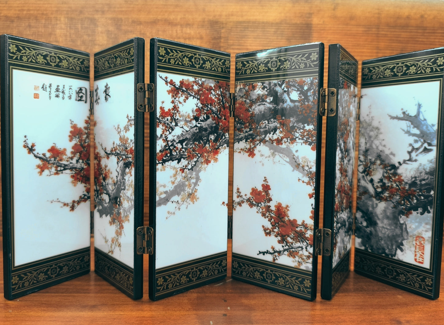 Mini paravent floraison de fleurs de cerisier Petit Format