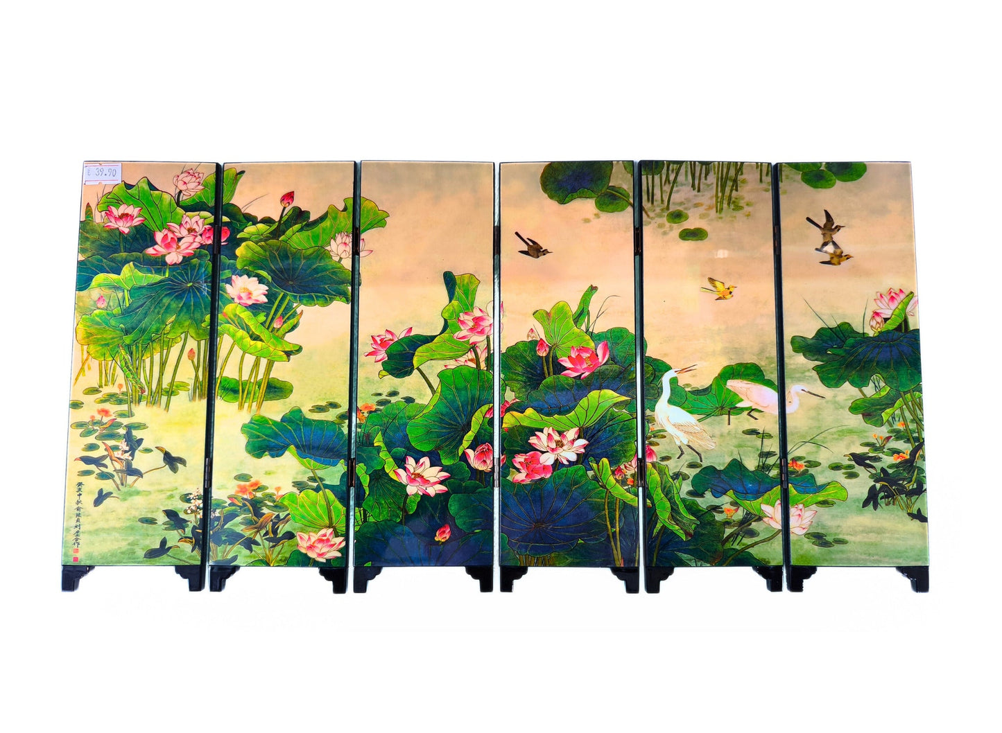 Mini paravent nénuphars